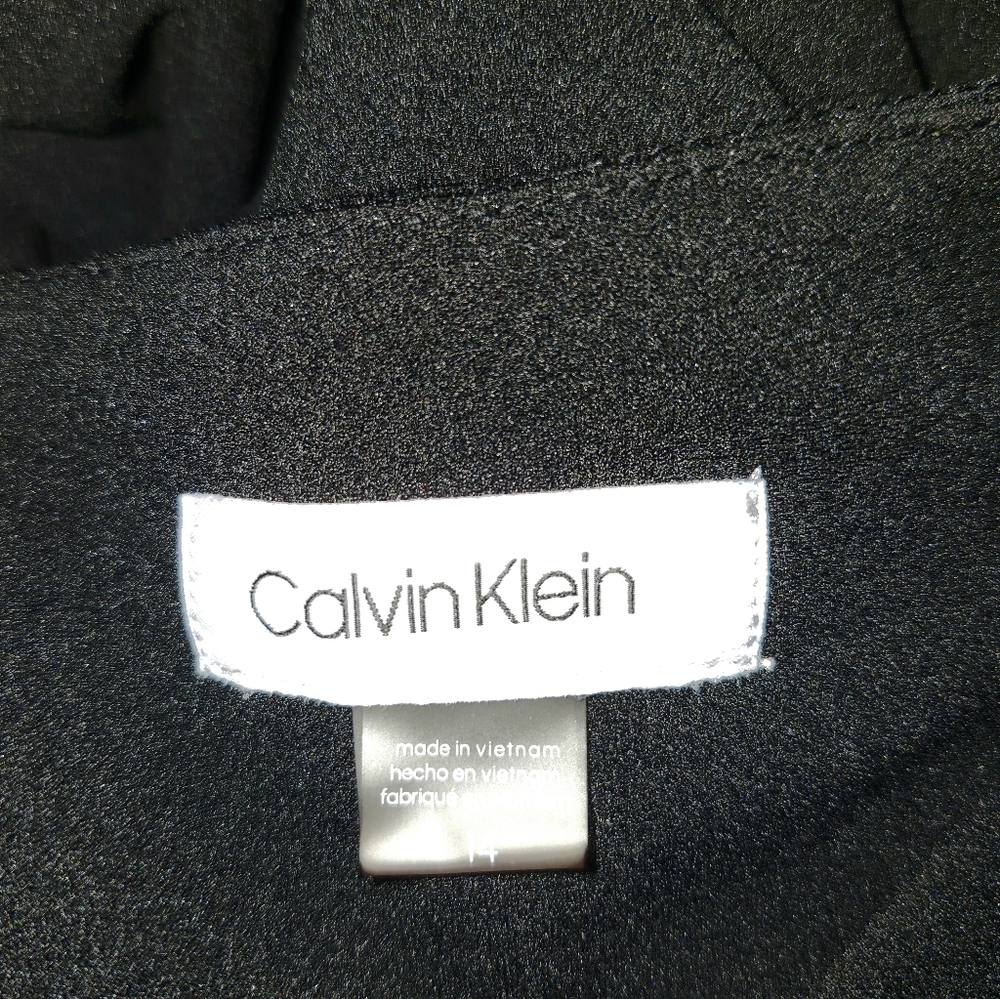 Calvin Klein | Black Dress w/ Ruffled Hem - Picture 5 of 5